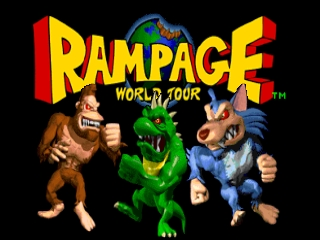 Rampage - World Tour (Europe) Title Screen